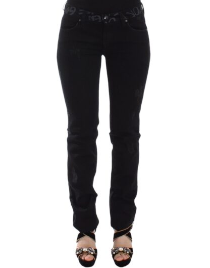 Ermanno Scervino - Chic Black Skinny Statement Jeans