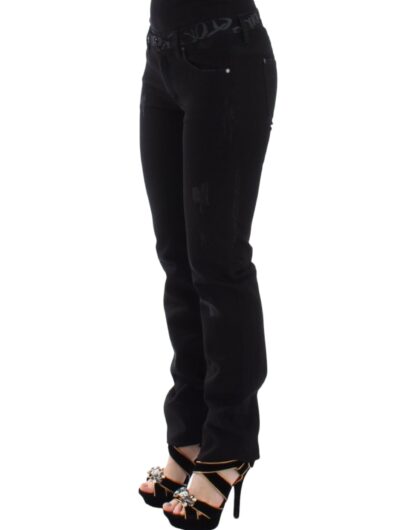 Ermanno Scervino - Chic Black Skinny Statement Jeans