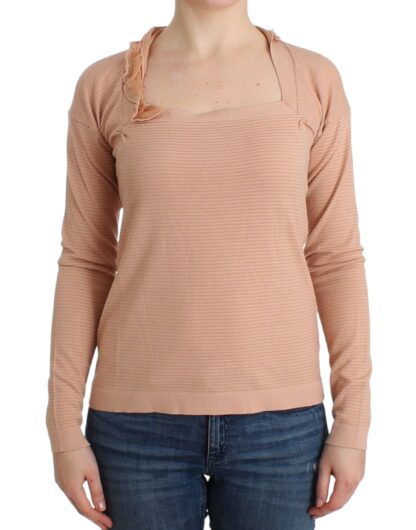 Ermanno Scervino - Chic Striped Wool Blend Orange Sweater