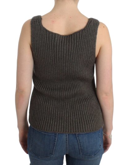 Ermanno Scervino - Chic Gray Knit Crew Neck Top