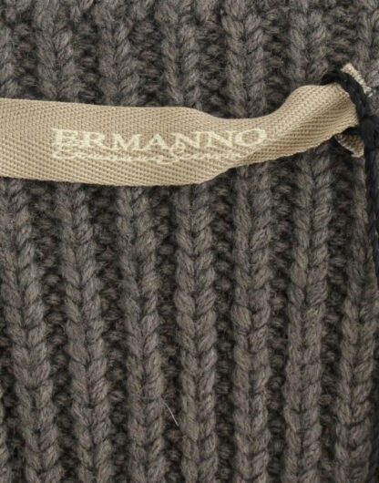 Ermanno Scervino - Chic Gray Knit Crew Neck Top