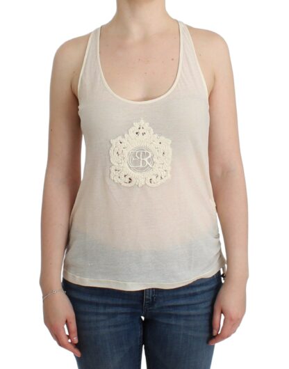 Ermanno Scervino - Sophisticated White Cotton Tank Top