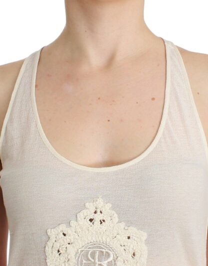 Ermanno Scervino - Sophisticated White Cotton Tank Top