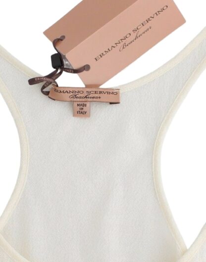 Ermanno Scervino - Sophisticated White Cotton Tank Top