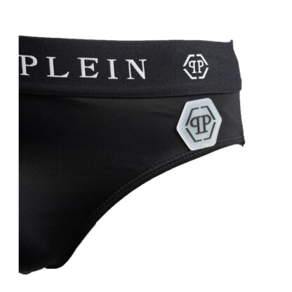 Philipp Plein - Sleek Nylon Swim Briefs with Iconic Logo Detail