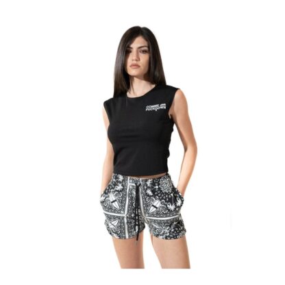 Comme Des Fuckdown - Chic Monochrome Palms Cotton Shorts