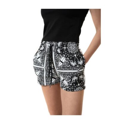 Comme Des Fuckdown - Chic Monochrome Palms Cotton Shorts