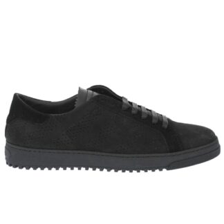 Off-White - Chic Black Leather Low-Top Sneakers