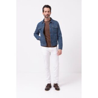 Don The Fuller - Sleek Cotton Denim Jacket with Nail Buttons