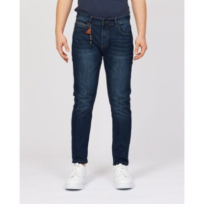 Yes Zee - Sleek Blue Cotton Stretch Jeans