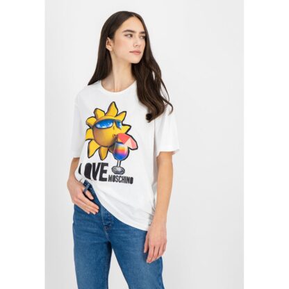 Love Moschino - Chic Logo Cotton Tee in Elegant White