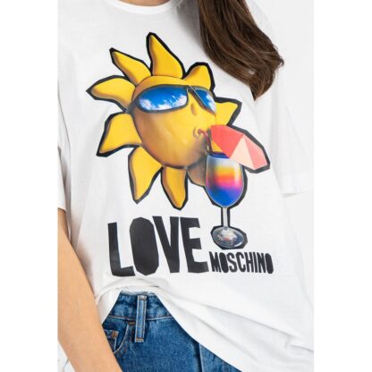 Love Moschino - Chic Logo Cotton Tee in Elegant White