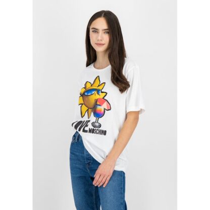 Love Moschino - Chic Logo Cotton Tee in Elegant White