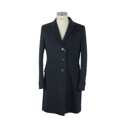 Made in Italy - Elegant Black Virgin Wool Coat for Men