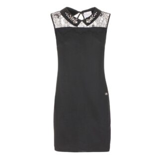 Dolce & Gabbana - Chic Sleeveless A-Line Dress in White & Green