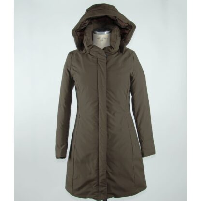 Emilio Romanelli - Elegant Brown Polygon Jacket with Hood