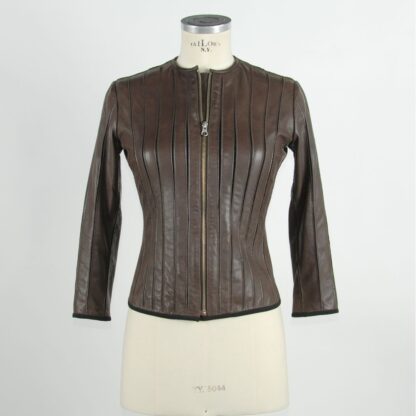 Emilio Romanelli - Brown Leather Women Jacket