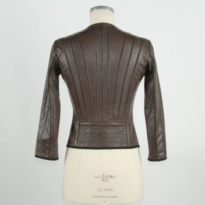 Emilio Romanelli - Brown Leather Women Jacket