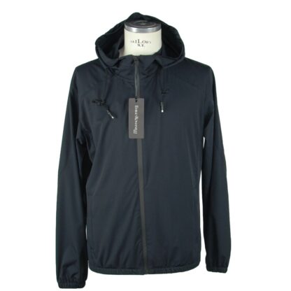 Emilio Romanelli - Sleek Hooded Full Zip Jacket in Black