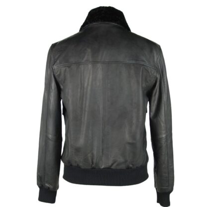 Emilio Romanelli - Sleek Black Leather Zip Jacket