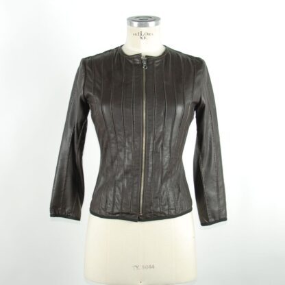 Emilio Romanelli - Sleek Black Leather Jacket for Elegant Evenings