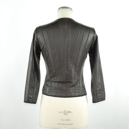 Emilio Romanelli - Sleek Black Leather Jacket for Elegant Evenings