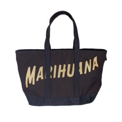 Palm Angels - Chic Black Cotton Shoulder Bag