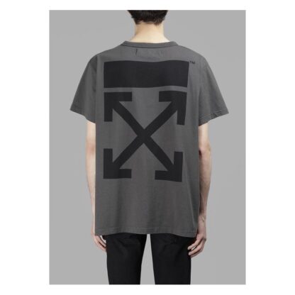 Off-White - Iconic Printed Cotton Tee in Gray