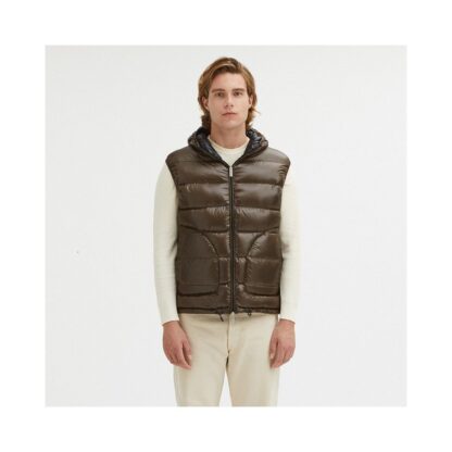 Centogrammi - Brown Nylon Men's Reversible Vest