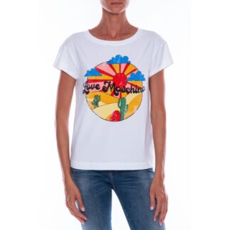 Love Moschino - White Cotton Women T-Shirt