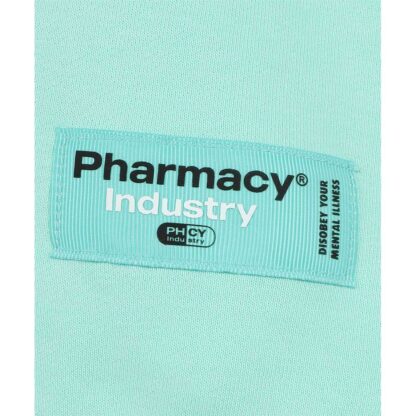 Pharmacy Industry - Chic Urban Hooded Green Sweater with Zip Closure