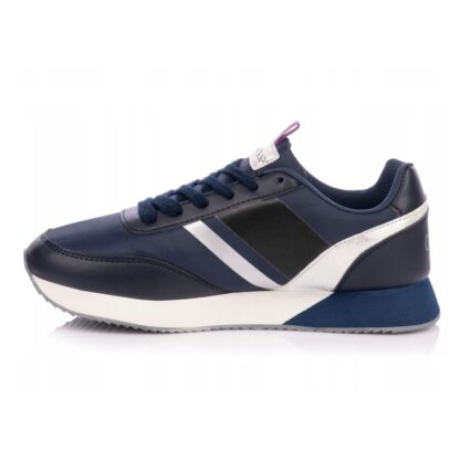 U.S. POLO ASSN. - Eco Chic Blue Sneakers with Metallic Accents