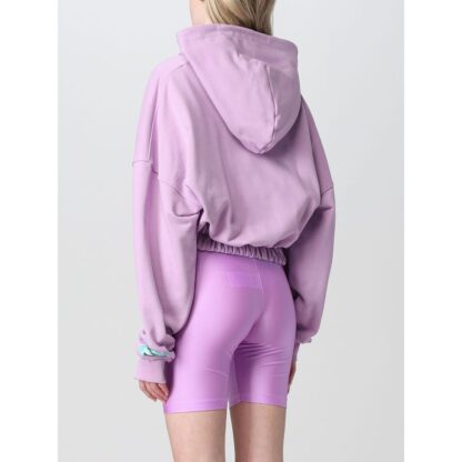 Pharmacy Industry - "Purple Cotton Women Sweater With Zip Closure"