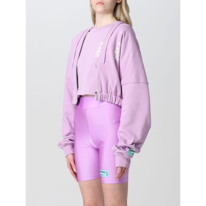 Pharmacy Industry - "Purple Cotton Women Sweater With Zip Closure"