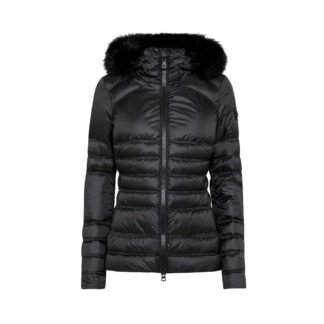 Peuterey - Chic Gray Goose Down Jacket with Luxe Fox Fur Hood