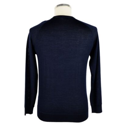 Emilio Romanelli - Elegant Blue Cashmere Blend Crewneck Sweater