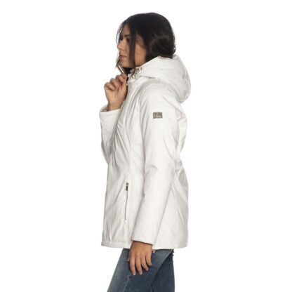 Yes Zee - Chic White Hooded Down Jacket for Women