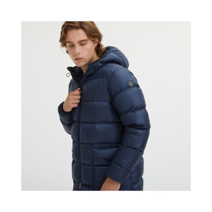 Centogrammi - Elegant Blue Hooded Jacket