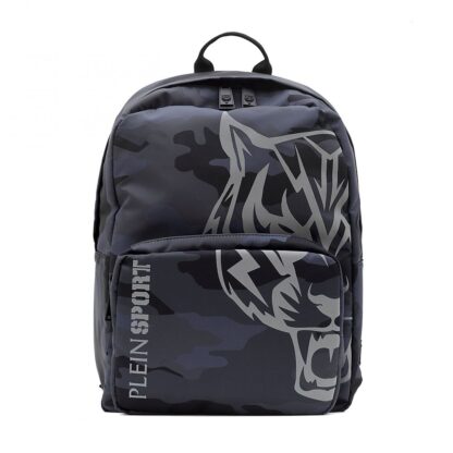 Plein Sport - Gray Polyester Men Backpack