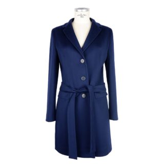 Made in Italy - Blue Wool Women Coat