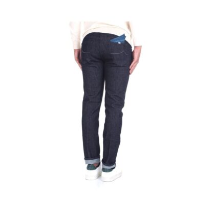 Jacob Cohen - Sleek Slim Fit Designer Jeans with Leather Detail