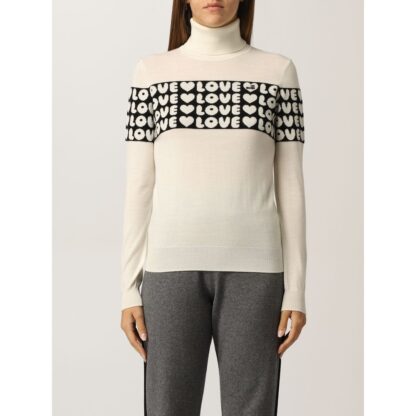 Love Moschino - Chic Contrast Logo Turtleneck Sweater