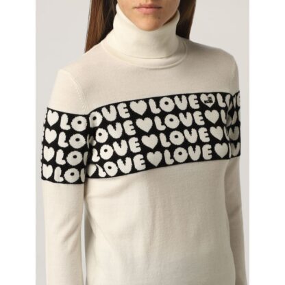 Love Moschino - Chic Contrast Logo Turtleneck Sweater