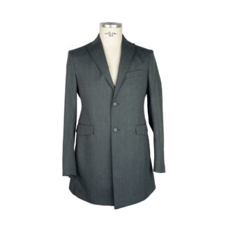 Made in Italy - Italian Elegance Wool-Cashmere Men's Raincoat