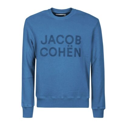 Jacob Cohen - Light Blue Cotton Men Sweater