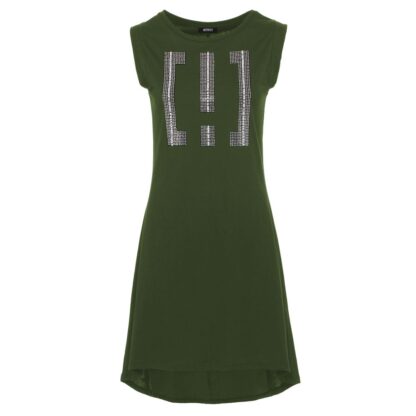 Imperfect - Green Cotton Women Maxi Dress