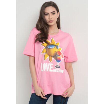 Love Moschino - Pink Cotton Women T-Shirt