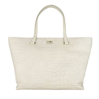 Cavalli Class - Chic White Calfskin Leather Handbag