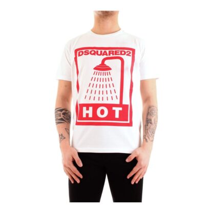 Dsquared² - Maxi 'Hot' Print Cotton Jersey T-Shirt