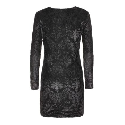 Imperfect - Elegant Long Sleeve Black Dress